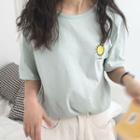 Sun Embroidered Short-sleeve T-shirt