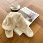 Faux-fur Trapper Hat Light Beige - One Size