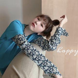Short-sleeve T-shirt / Long-sleeve Floral T-shirt