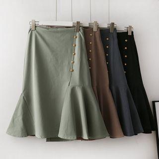 Asymmetric High-waist Mermaid Skirt