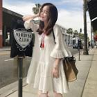 Bell-sleeve Mini Dress