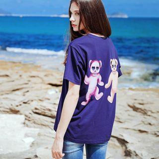 Bear-print Short-sleeved T-shirt