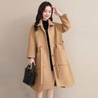 Pocketed Snap-button A-line Coat