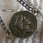 Copper Vintage Coin Short Necklace