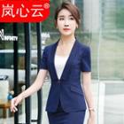 Short-sleeve Blazer / Set: Short-sleeve Blazer + Skirt + Camisole Top