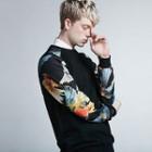 Print Raglan Neoprene Sweatshirt