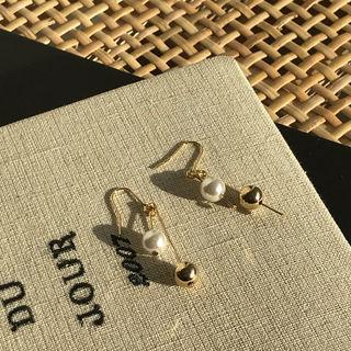 Metallic Drop Earrings Gold - One Size