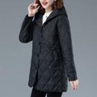 Quilted Button-up Hooded Jacket