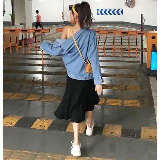Lightweight Denim Jacket + Camisole / Midi Skirt