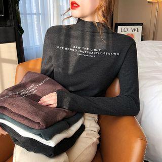 Fleece Turtleneck Long Sleeve T-shirt
