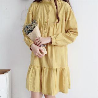 Frill Collar Shirt Dress