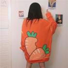 Carrot Print Pullover Tangerine - One Size
