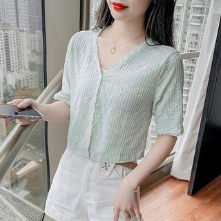 Short-sleeve Plain Light Top