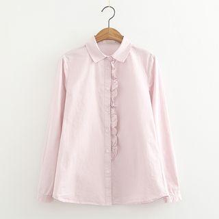 Plain Frill Trim Shirt