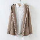 Lace-up Hooded Cardigan