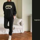 Brooklyn Letter Sweatshirt & Jogger Sweatpants Set