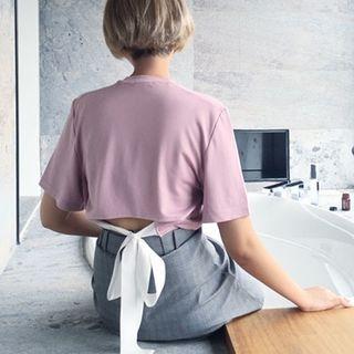 Short-sleeve Tie Back T-shirt
