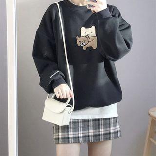 Cartoon Printed Long-sleeve Sweatshirt