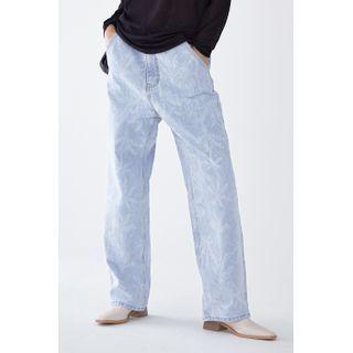 Couple Foliage Wide-leg Jeans
