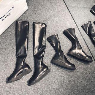 Genuine Leather Platform Boots
