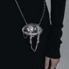 Beaded Chain Crossbody Bag Silver - One Size