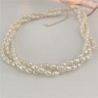Freshwater Pearl Layered Necklace White - One Size