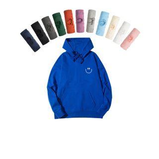 Long Sleeve Smile Print Hoodie