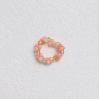 Bubble Bead Ring Peach - One Size
