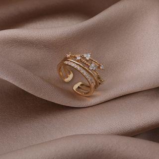 Branch Cz Ring Gold - One Size