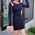 Cutout Long-sleeve Dress