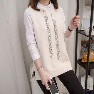 Hooded Knit Sleeveless Top