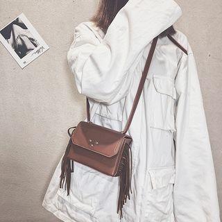 Fringed Box Crossbody Bag