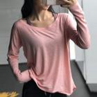 Strapped Long-sleeve Sports T-shirt