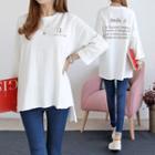 Cutout-hem Smile Print T-shirt