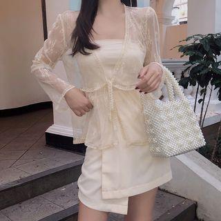 Tie-front Lace Jacket