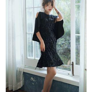 Cold Shoulder Mermaid Evening Dress
