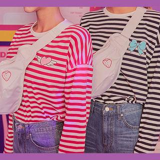 Strawberry Milk Lettering Belt Bag