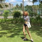 Set: Stripe Cropped Cover-up + Bikini + Bottom
