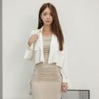 Open-front Buckle-cuff Jacket