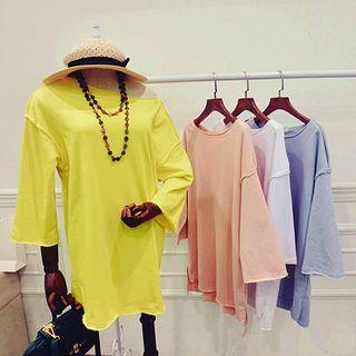 Off-shoulder Long-sleeve T-shirt