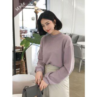 Bishop-sleeve Loose-fit Sweatshirt