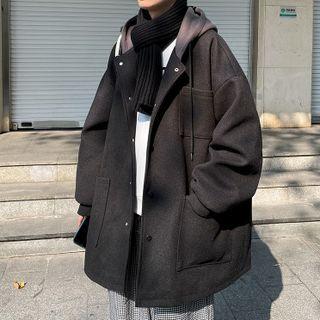 Hooded Pocket Detail Coat