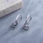 Heart Sterling Silver Dangle Earring 1 Pair - Heart Earrings - Silver - One Size