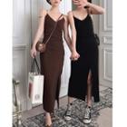 Spaghetti Strap Plain Midi Dress (2 Lengths)