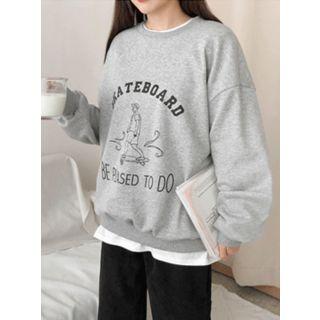 Illustration Print Pullover