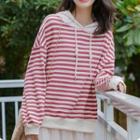 Striped Hoodie Red - One Size