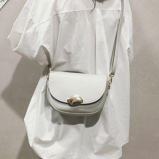 Faux-leather Saddle Bag