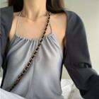 Halter-neck Maxi Sheath Dress / Cropped Jacket