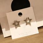 Alloy Star Earring 1 Pair - Silver Stud - Gold - One Size