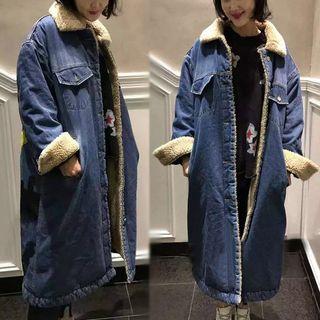 Fleece Linen Denim Coat